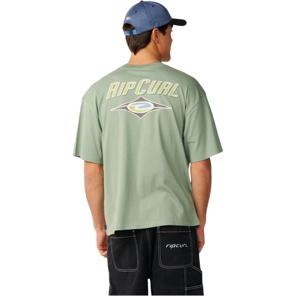 2026 Rip Curl Mens Heritage Icon T-Shirt 12FMTE - Sage